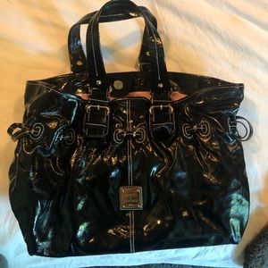 NEVER USED Black Dooney & Bourke Shiny Purse